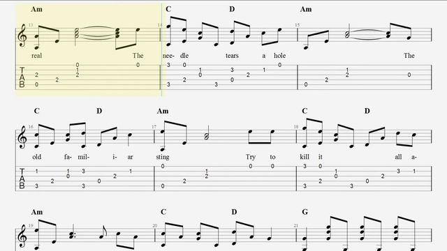 Hurt - Fingerstyle Guitar TABS смотреть онлайн