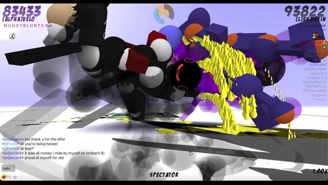 Toribash - Shmevin vs Velo $100 Duel (First to 3) Aikido Big Dojo смотреть онлайн