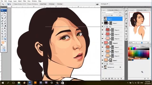 [TimeLapse] Vector/Vexel Ve JKT48 with Adobe Photoshop CS3 смотреть онлайн