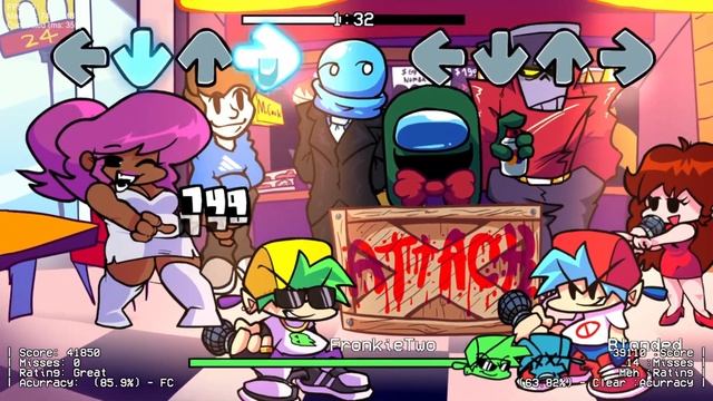 B3 Attack (Monotone Attack) | FNF Multiplayer