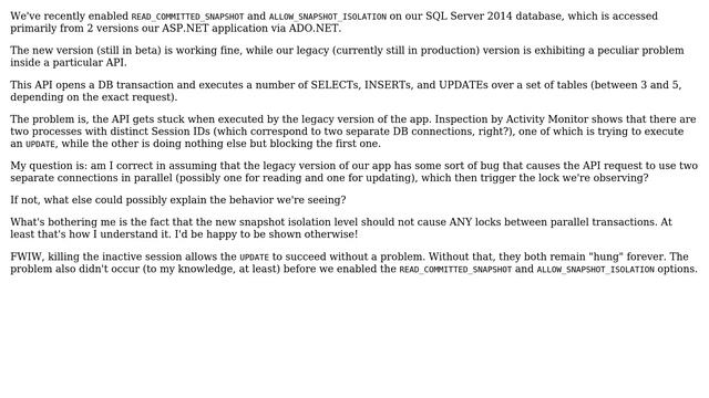 Databases: SQL Server LCK_M_X lock from .NET application смотреть онлайн