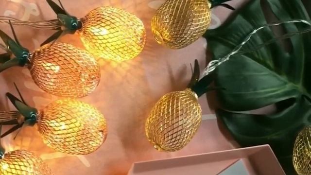 Светодиодная гирлянда на батарейках Ананас смотреть онлайн