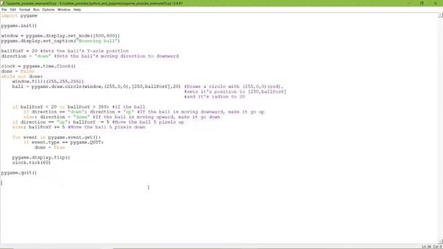 [PyGame Tutorial#3] Bouncing ball with Python and PyGame! (pygame.draw) | How2PyGame | Mous Coder смотреть онлайн