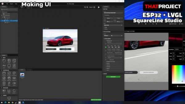 Creating Tesla's Website in SquareLine Studio (ESP32+LVGL)