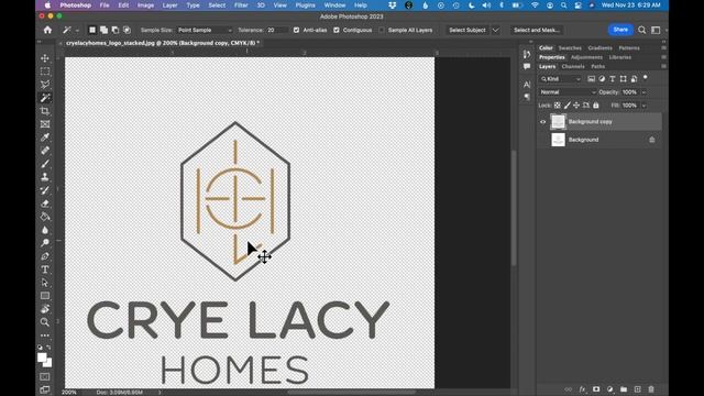 Remove background from logo in Adobe Photoshop - Magic Wand Tool tutorial - transparent background смотреть онлайн