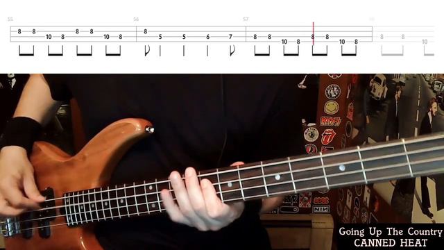 Going Up The Country by Canned Heat - Bass Cover with Tabs Play-Along смотреть онлайн