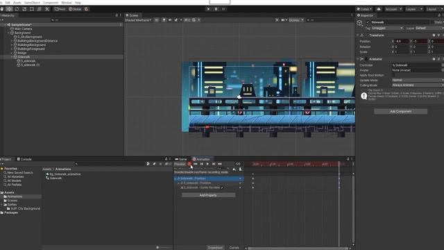 Creating a 2d Cyberpunk 2077 parallax environment - IN LESS THAN 10 MINUTES - Unity tips #1 смотреть онлайн