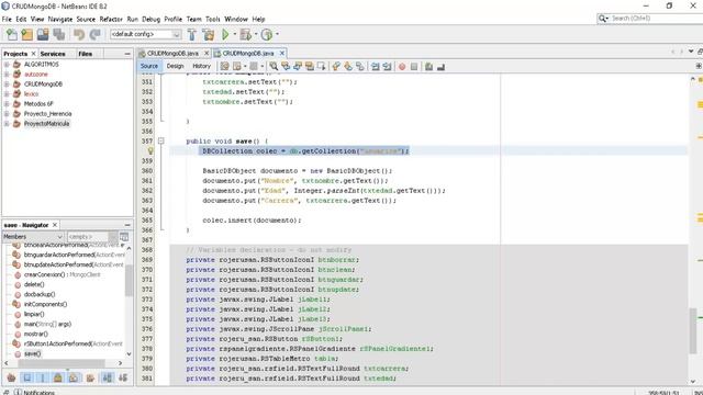 CRUD MongoDB Con NetBeans 8.2 Java смотреть онлайн