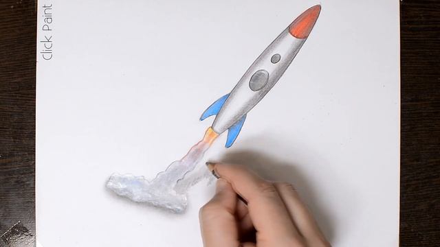 Как нарисовать 3д рисунок Смайлик эмодзи Ракета 3D Rocket ? смотреть онлайн