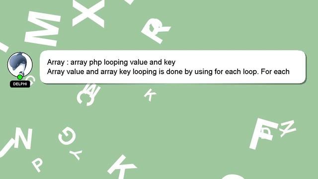 Array : array php looping value and key смотреть онлайн