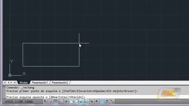 5.3-b Autocad 2013. Rectángulos смотреть онлайн