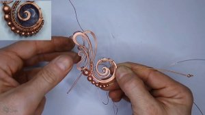 'Vortex' - Wire wrap pendant - hammered wire tutorial
