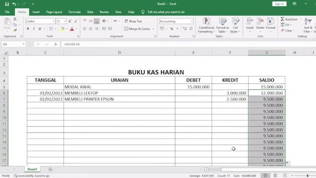 Cara Mudah Membuat Buku Kas Harian Otomatis di Ms Excel Buat Pemula смотреть онлайн