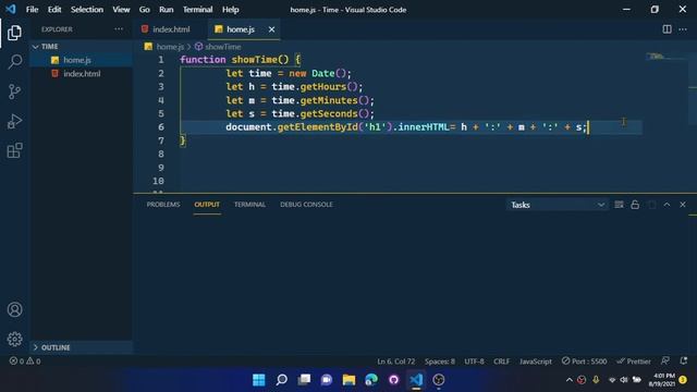 How to make a clock and run it LIVE | Make a Real Time Clock using ONLY Javascript смотреть онлайн