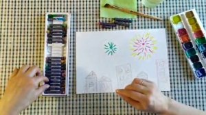 Рисуем с детьми карандашами и красками | Рисование«Праздничный салют» | Рисование для детей 3-5 лет