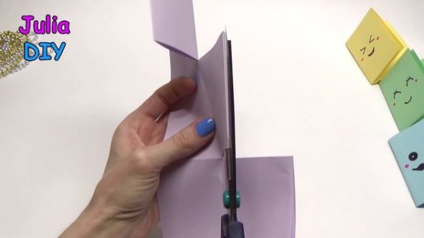 DIY Kawaii notebook of 1 sheet of paper / Mini notebook OF OWN HANDS / Ideas for school / Julia DIY