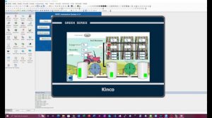 Farm control with HMI (KINCO GL070E) and PLC (FX3U)