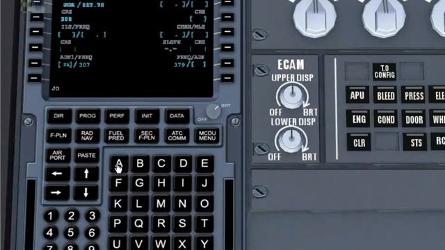 Flightgear Simulator Nvidia Flight Plan Set-up CDU Airbus A330-200. #2.