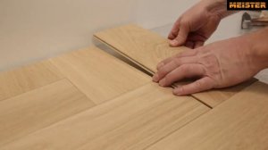 Укладка паркетной доски Meister английская ёлка