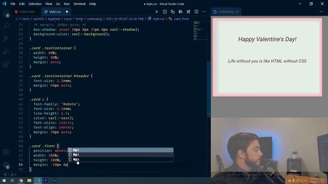 Let's Make a Valentine's Day Card with CSS смотреть онлайн