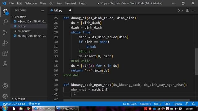 Cấu trúc dữ liệu và giải thuật - Python - Đồ thị - Đường đi ngắn nhất đỉnh đến các đỉnh - Dijkstra смотреть онлайн