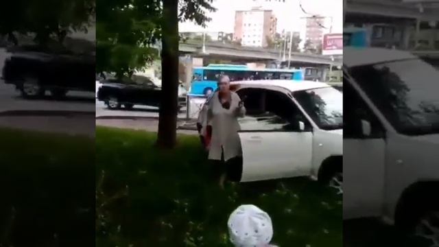 Автомобиль под управлением почтенной мадам снес ограждение во Владивостоке смотреть онлайн