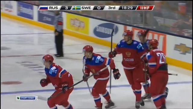 МЧМ - 2015, 1/2 ФИНАЛА, РОССИЯ - ШВЕЦИЯ 4 - 1. смотреть онлайн