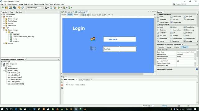 How to Simple Create Login Form in java Swing GUI смотреть онлайн