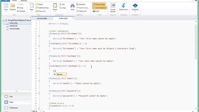 Php Form Validation Tutorial Simple Part 5/6 смотреть онлайн