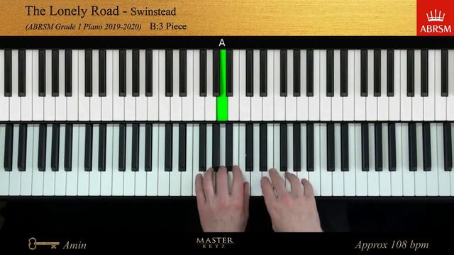 ABRSM 2019-2020 Grade 1, B:3 piece. The Lonely Road ~ Swinstead. Piano смотреть онлайн