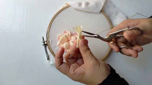 New Rose Ribbon Embroidery Tutorial | Hand Embroidery смотреть онлайн