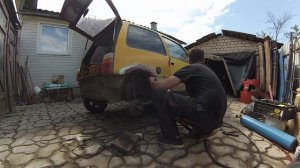 Ставлю передние крылья назад на оке!!! Часть №2 Ока