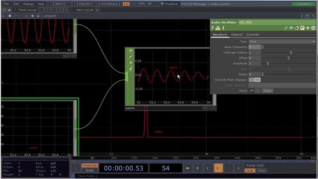 TouchDesigner/звук — AM/FM синтез, CHOP script, MIDI2FREQ смотреть онлайн
