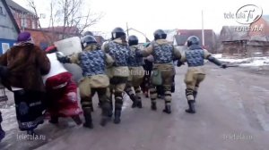 Жёсткое задержание тульских цыган в посёлке Плеханово