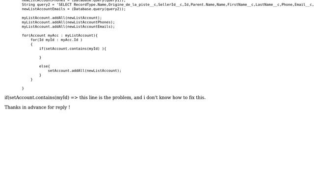 Salesforce: Incompatible element type Id for collection of Account смотреть онлайн