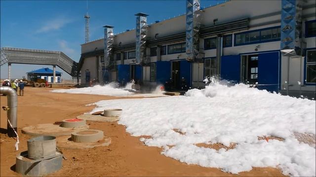 Испытание системы пенотушения UNEX Engineering LLP 2016