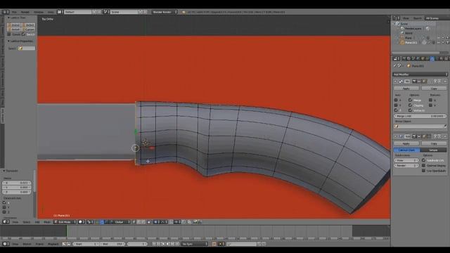 Моделинг ножа Blender 3D 2.78 смотреть онлайн