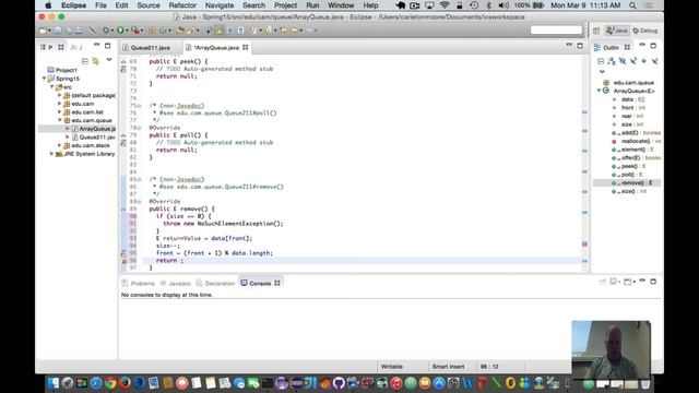 ArrayQueue quiz solution смотреть онлайн