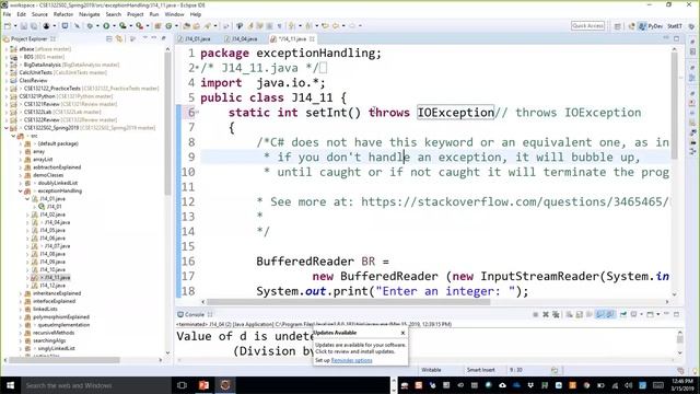 CSE1322S02L25 Test 3 Study Guide and Exception Handling Discussion Extended C# and Java смотреть онлайн