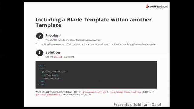Seminar on Laravel Blade Template смотреть онлайн