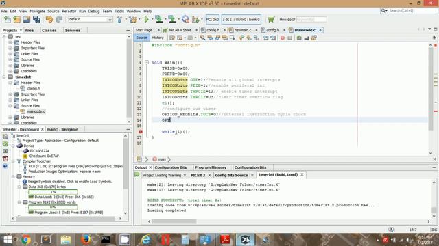 MPLAB X IDE Tutorial ( XC8 Compiler ) -5 : Timer Interrupt In Pic ( 16f877a )