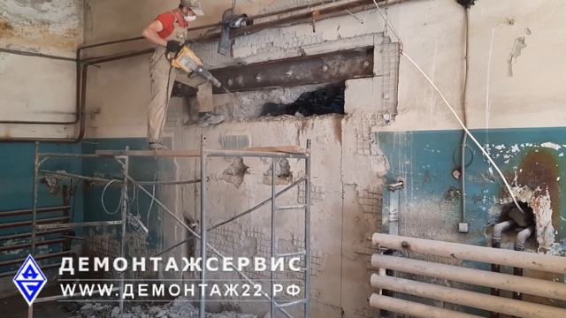 Обустройство проёма с усилением в стене из бетонных блоков. смотреть онлайн