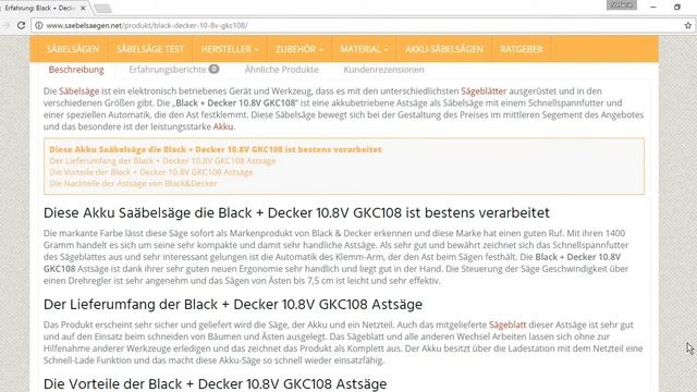 Säbelsäge Black und Decker 10.8v gkc108 | Infos, Tipps und Testsieger | SaebelSaegen.net смотреть онлайн