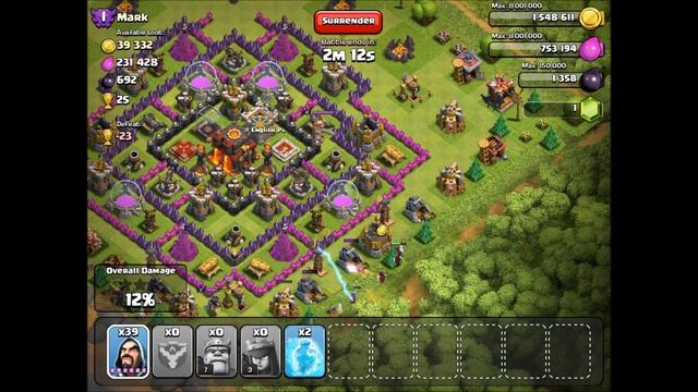 Clash of Clans - 60 Level 6 Wizards Attack (Fail!) смотреть онлайн