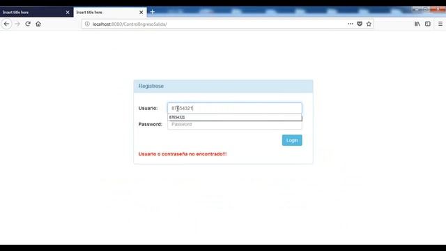 Projecto de Control de Ingreso y Salida con JAVA WEB Y BOOTSTRAP смотреть онлайн