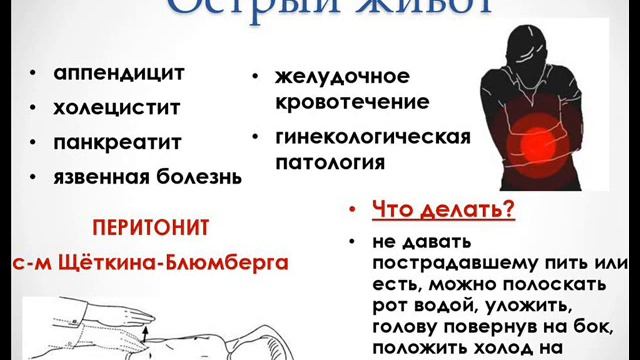 Обучающее видео. Острый живот. Основные положения и дифференциальная диагностика. смотреть онлайн