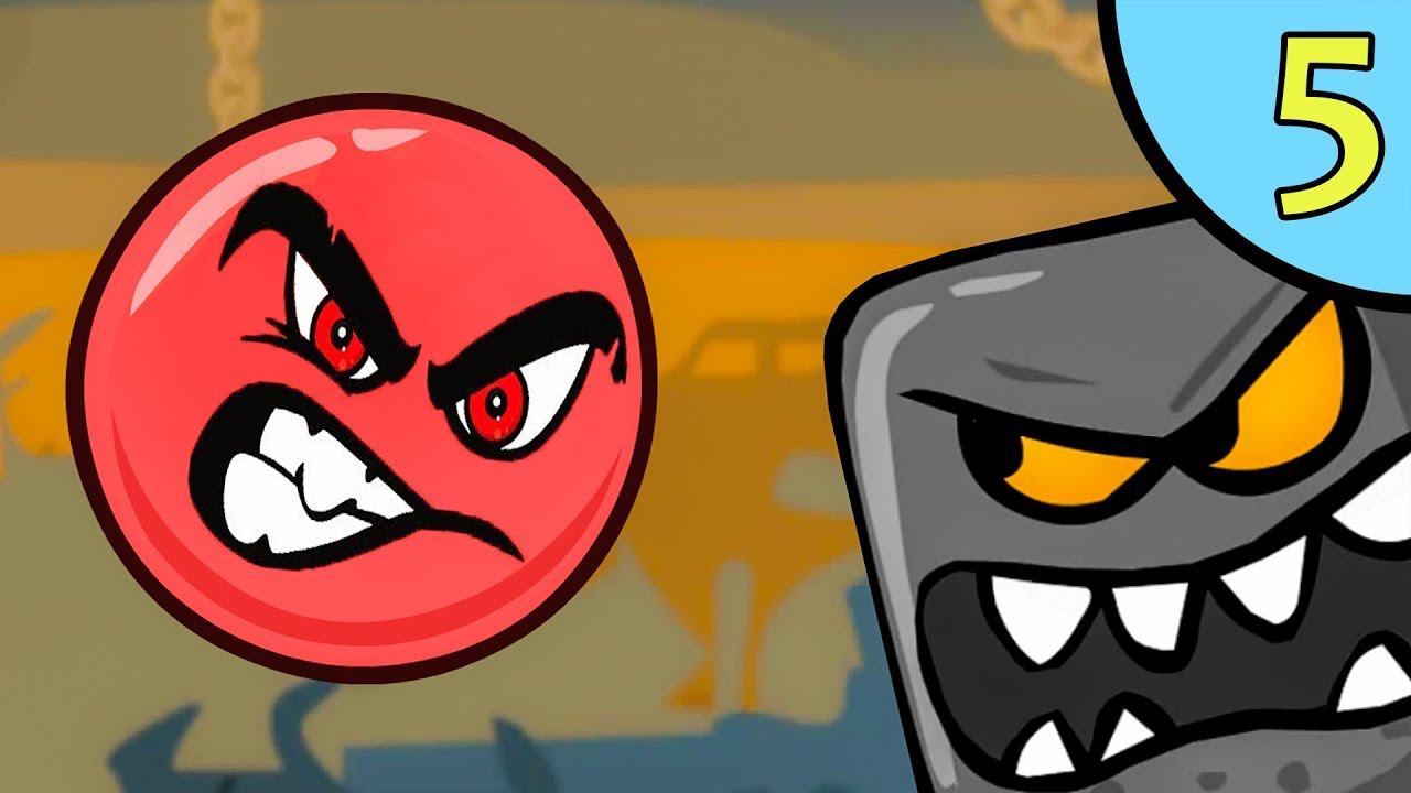 Несносный КРАСНЫЙ ШАР против чёрного квадрата #5. Мультик ИГРА для детей Red Ball 4 на Игрули TV смотреть онлайн