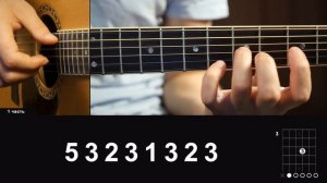 ПРОСТАЯ КРАСИВАЯ МЕЛОДИЯ на гитаре, с перебором | Видео урок