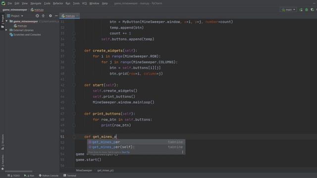 Игра "Сапер" на Python, расставляем мины. Minesweeper in Python Tkinter смотреть онлайн