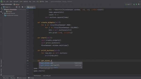 Игра "Сапер" на Python, расставляем мины. Minesweeper in Python Tkinter